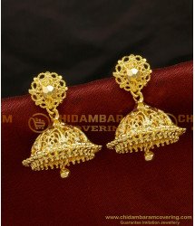 ERG687 - Gold Plated Jimikki Kammal Designs Gold Look Jhumkas Online Shopping