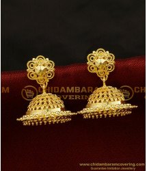 ERG690 - New Model Peacock Feather Design Gold Design Jhumkas Imitation Jewellery 