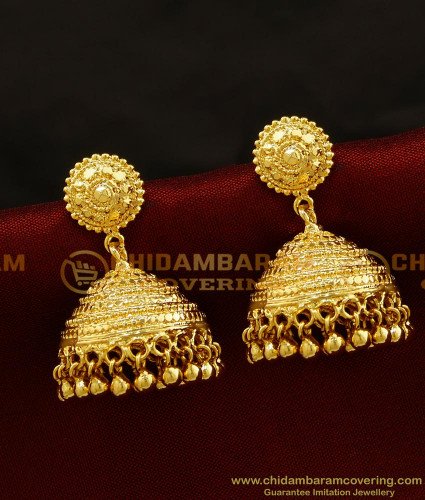 ERG692 - Latest Kerala Bridal Design Big Jhumka Earrings Indian Jewelry Online