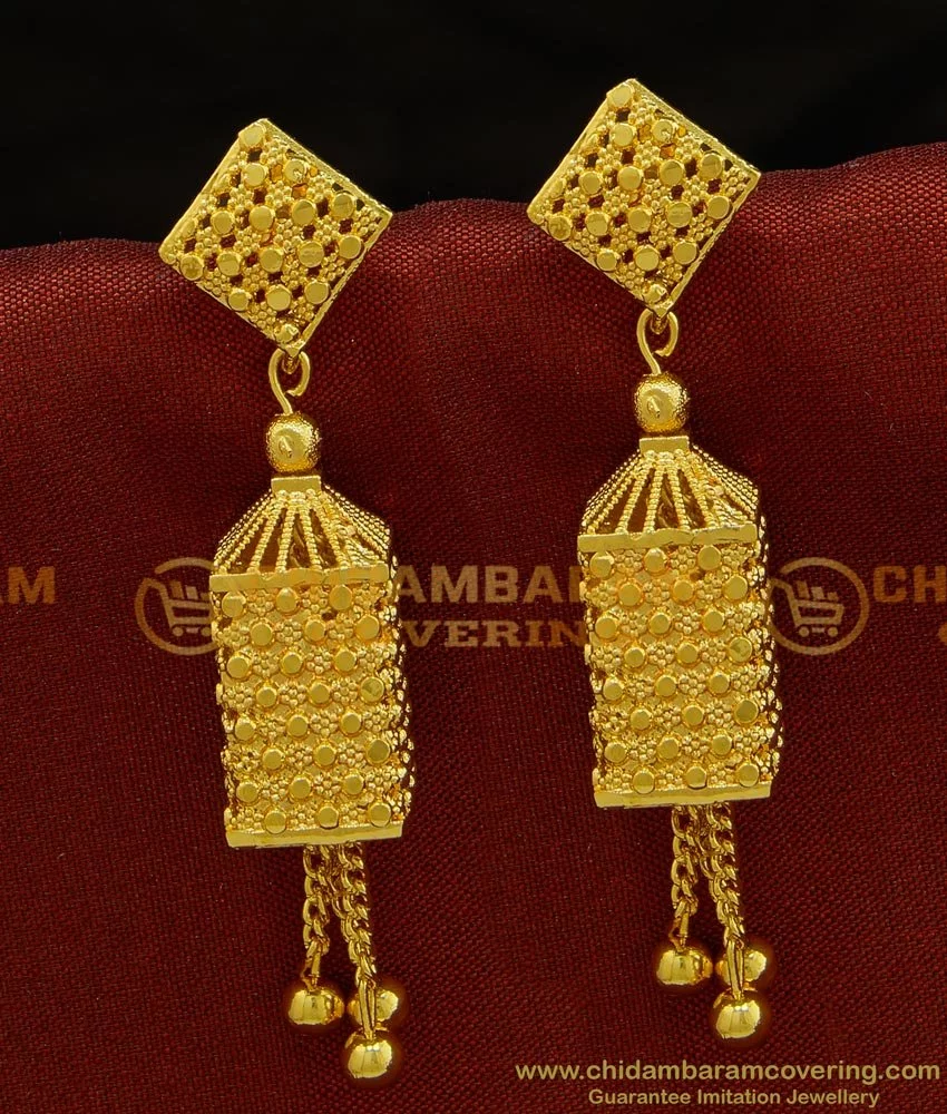 Latest Collection 3 Layer Morr earrings for Girls and Woman (Yellow Color)