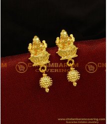 ERG722 - Trendy Lakshmi Gold Stud Earrings One Gram Gold Earring Buy New Collections 