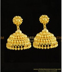 ERG732 - Traditional Kerala Bridal Jhumkas Design Gold Colour Wedding Jimiki Guaranteed Jewellery Online