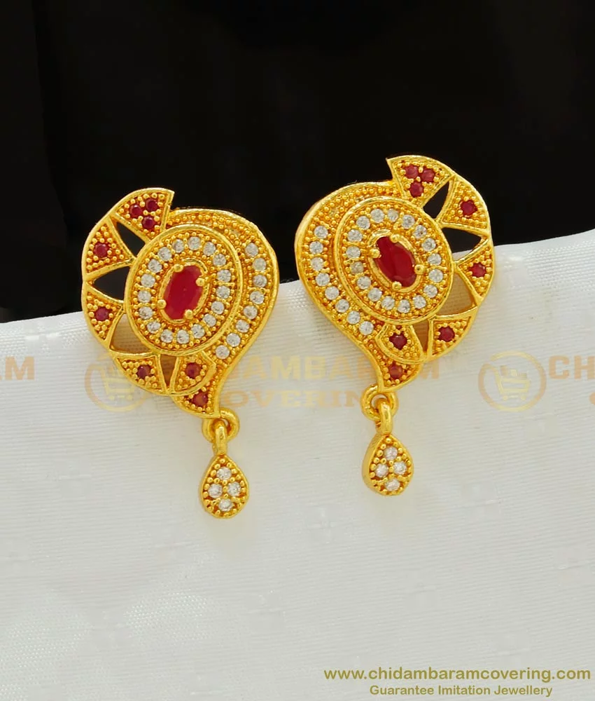 Square Shape Fancy Earrings Tops with flower  Fancy earrings Shop earrings  Online earrings