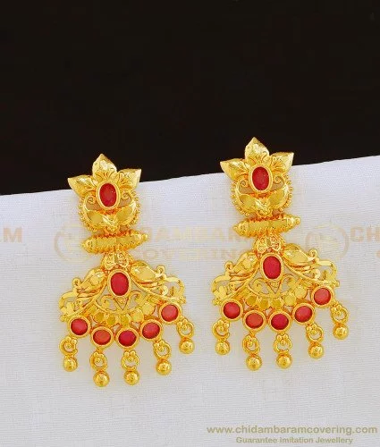 Buy Latest 1 Gram Gold Flower Design Daily Use Small Earrings for Girls