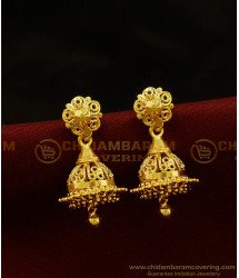 ERG887 - South Indian Traditional Daily Wear Gold Covering Jhumkas Earring Collections Low Price