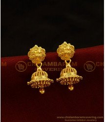 ERG889 - Simple Gold Jimiki Kammal Designs Gold Plated Jhumkas for Women