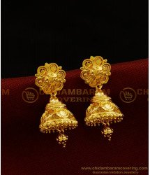 ERG890 - Gold Plated Daily Use Jhumkas Earrings Buy Gold Covering Jewelry Online 