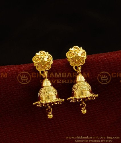 ERG895 - New Model Jhumkas Gold Design Jimiki Collections Fashion Jewelry Shop Online
