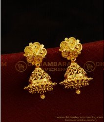 ERG896 - Traditional Gold Earring Designs for Daily Use Screwback Earrings  