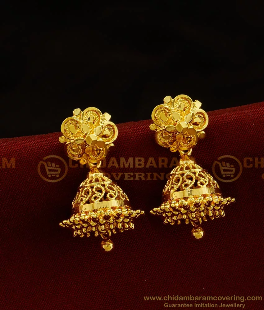 Buy Traditional Gold Earring Designs for Daily Use Screwback Earrings