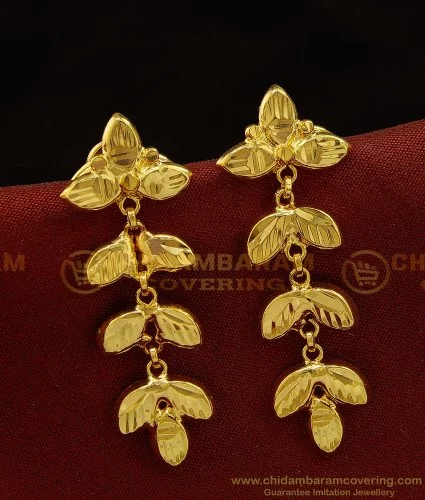 Buy Latest Kerala Pattern Multi Stone Lakshmi Earring Design Gold Style  Stud Online