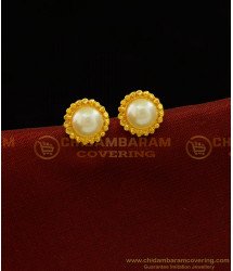 ERG905 - New Pattern Gold Plated Daily Wear Pearl Earring Online 