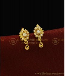 ERG917 - Sparkling White Stone Small Gold Plated Stud Earrings Online