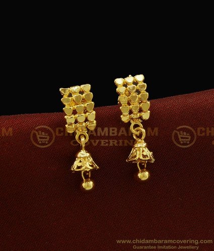 ERG925 - Trendy Small Gold Earring Design Gold Plated Earring Designs Imitation Jewellery 