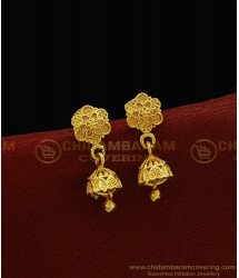 ERG926 - Beautiful Cute Small New Model Jhumkas Gold Covering Earring Online