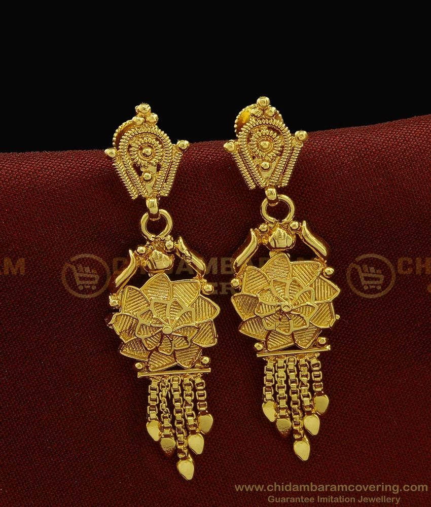 Anisha Gold Earrings Online Jewellery Shopping India | Yellow Gold 22K |  Candere by Kalyan Jewellers