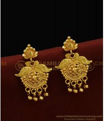 ERG929 - Pure Gold Plated Latest Guaranteed Gold Earrings Designs for Daily Use 