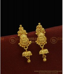 ERG932 - Traditional Lakshmi Design Earring One Gram Gold Fashion Jewelry Online