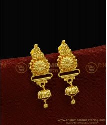 ERG933 - South Indian Style Traditional Look Gold Design Short Earrings for Women