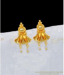 ERG945 - Pure Gold Plated Designer White Crystal Stud Earring for Women