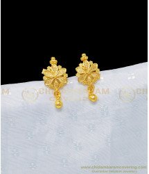 ERG957 - One Gram Gold Plated Daily Wear Flower Design Small Earring for Girls