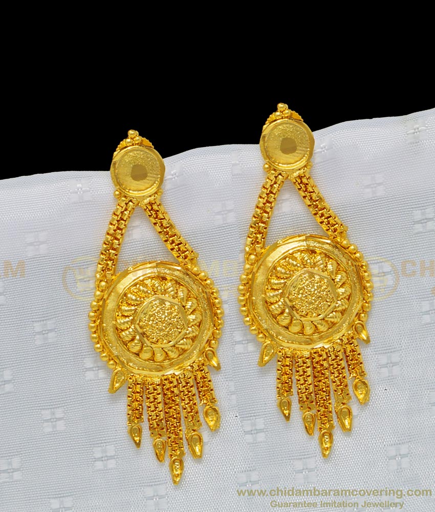 fancy earrings, gold plated earring, forming gold earring,