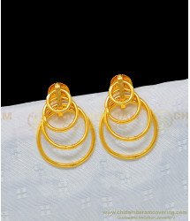 ERG971 - Trendy One Gram Gold Plated Changeable Earrings 2 In 1 Earring Designs for Women