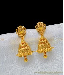 ERG975 - Trendy New Gold Pattern One Gram Jhumkas Earring for Women