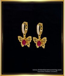 ERG1571 - Elegant Butterfly Design 1 Gram Gold Earrings for Baby Girl 