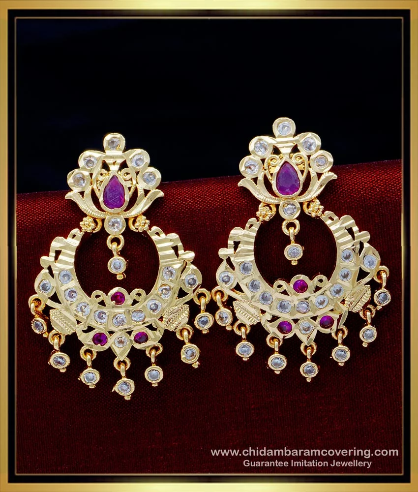 Flipkart.com - Buy VARNIJEWELLS ROSE GOLD PLATED EARRINGS WITH AD DIAMONDS  Alloy Jhumki Earring Online at Best Prices in India