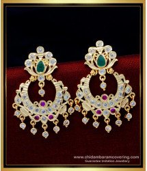ERG1575 - Beautiful Wedding Collection Five Metal Chandbali Impon Earrings Designs