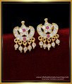 Latest earrings design for wedding, impon kammal design, impon jimikki kammal, impon kammal price, impon stud earrings, Heart Earrings Small