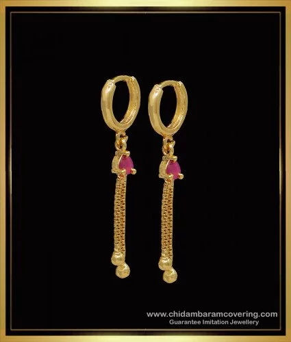 Simple Brass ONE GRAM GOLD EARRING FOR GIRLS & WOMENS at Rs 305/pair in  Mumbai