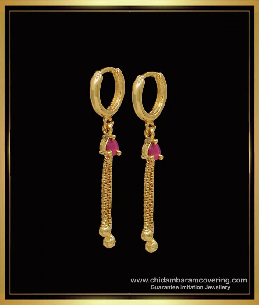 Glowing Bracelet Style CZ Designer Bali Earrings Diamond Catalogue Inspired  Artificial Jewellery ER24443
