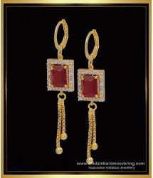 ERG1592 - American Diamond Bali Design Fashion Jewellery Earrings