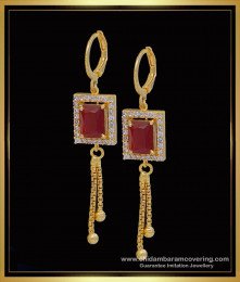 ERG1592 - American Diamond Bali Design Fashion Jewellery Earrings