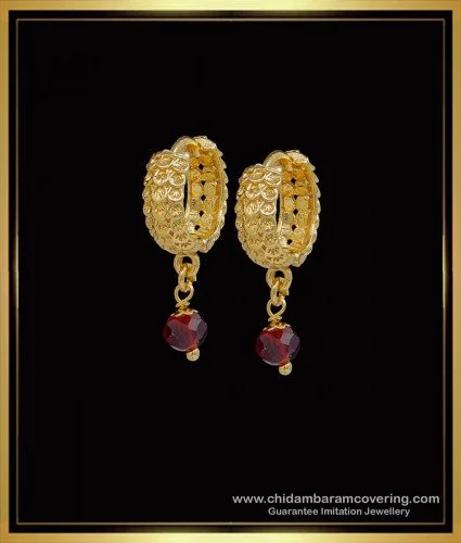 22k Plain Gold Earring JG-2005-02294 – Jewelegance