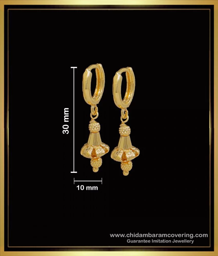 memoir 24KT Yellow Gold Plated handmade Ethnic daily use stylish Simple  sober medium size Jhumki earring Jhumka Traditional Women Earrings : Anna  Singh: Amazon.in: Fashion