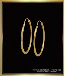 ERG1598 - 1 Gram Gold Plated Round Round Hoop Earrings for Women