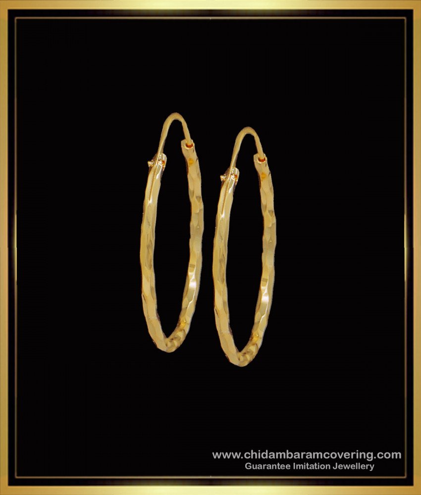 Simple Daily Use Circle Gold Big Round Hoop Earrings
