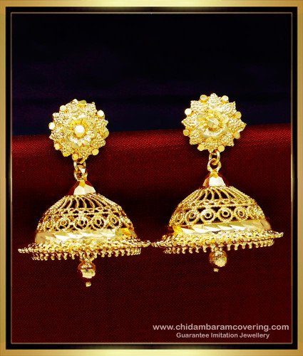 ERG1601 - South Indian Wedding Jhumka Earrings Online Shopping 