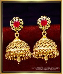 ERG1605 - First Quality Guaranteed Gold Plated Jhumka Earrings Online