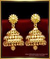 traditional jhumkas online, 1 gram gold earrings online, gold plated jhumka earrings, jimikki kammal designs, bridal jhumkas online shoppin