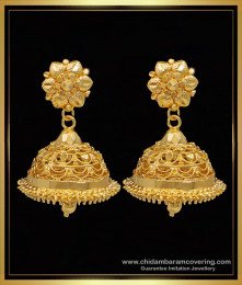 ERG1610 - Gold Design Big Umbrella Jhumka Earrings Online Shopping