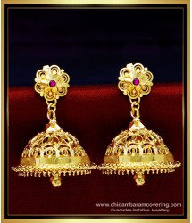 ERG1611 - Traditional Gold Model Jhumka Design Gold Earrings
