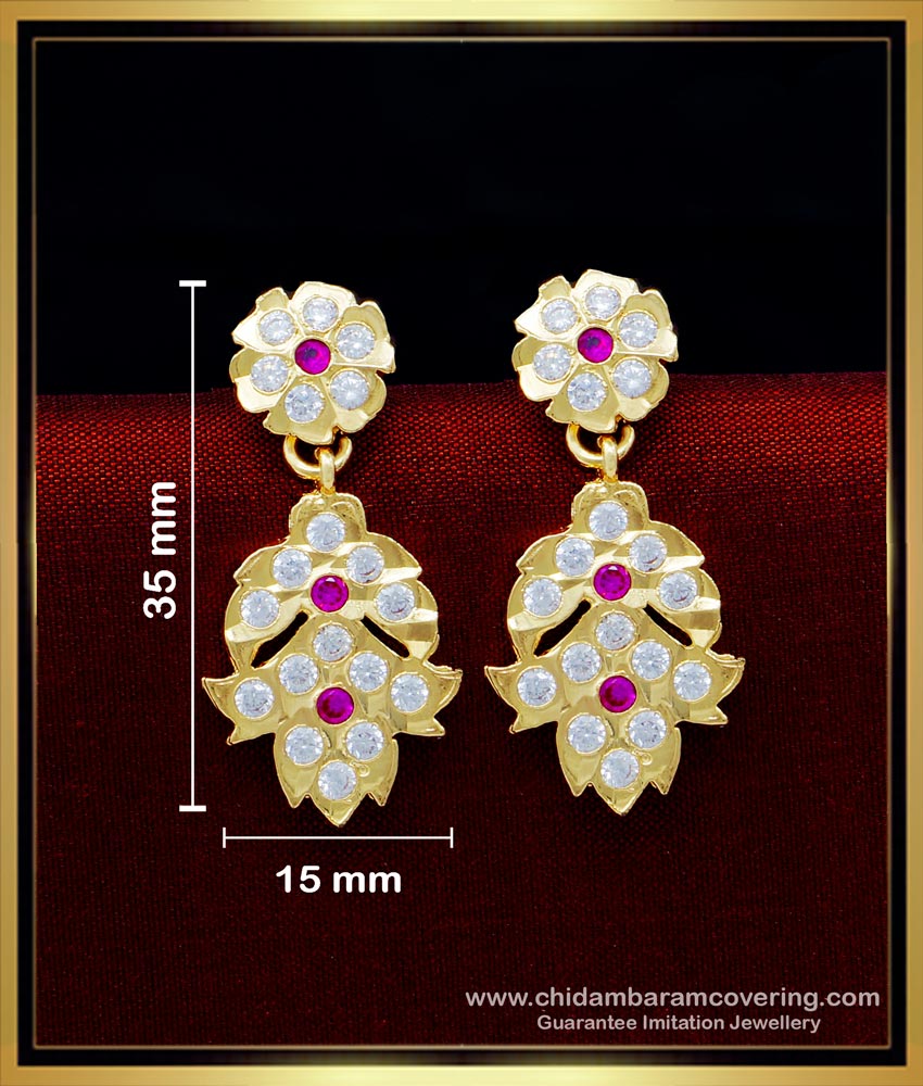 South Indian Impon Jewellery Stone Earrings Online
