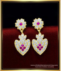 ERG1619 - Gold Design Panchaloha Dangle Earrings Gold Plated Jewellery 