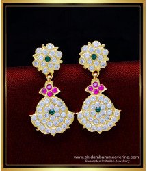 ERG1624 - Stunning Gold Multi Stone Gold Plated Impon Earring Design