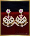 Traditional South Indian Impon Stone Earrings for Wedding