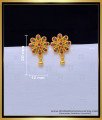 1 Gram Gold Jewellery Flower Design Stone Stud Earrings